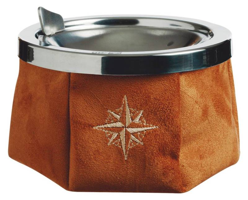 Marine Business Aschenbecher Aschenbecher mit Deckel, winddicht, Wildleder, Camel von Marine Business