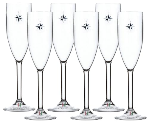 Marine Business Sekt Champagner Glas Set 6 Stück, unzerbrechlich - Northwind von Marine Business