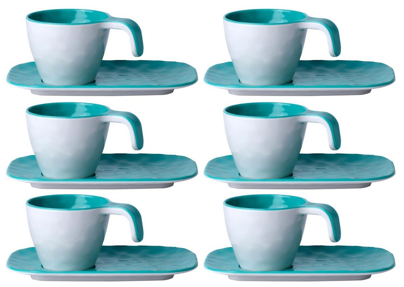 Marine Business Espressotasse Espressotasse mit Unterteller - Harmony Acqua - Summer Edition 6er Set, Melamin Marine Business Espressotasse Espressotasse mit Unterteller - Harmony Acqua - Summer Edition 6er Set, Melamin von Marine Business