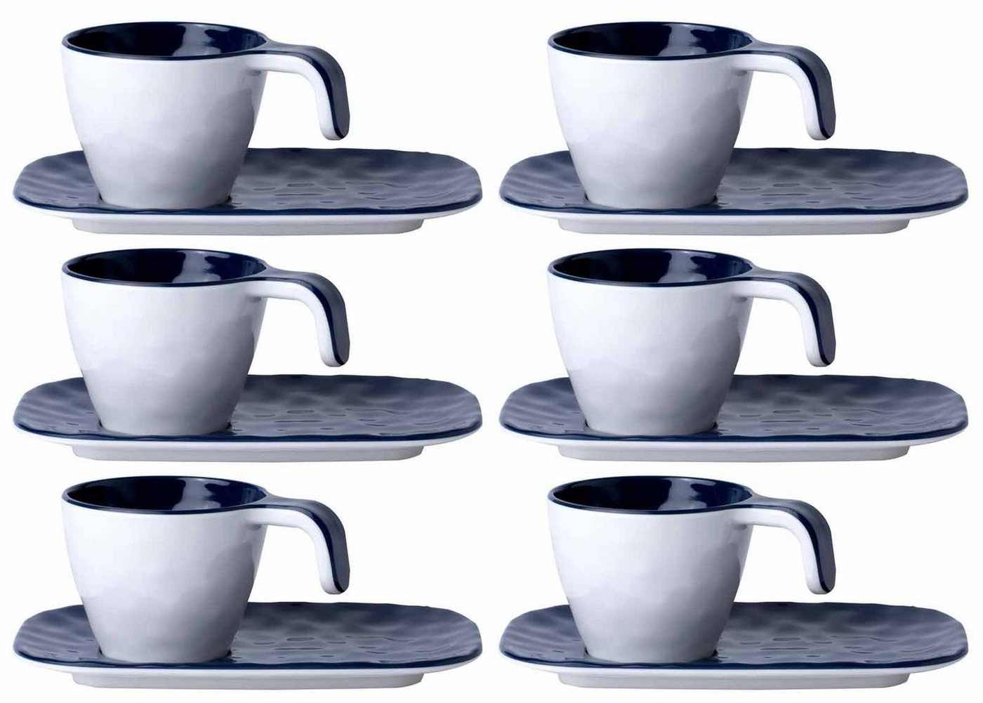 Marine Business Espressotasse Espressotasse mit Unterteller - Harmony Blue - Summer Edition 6er Set, Melamin Marine Business Espressotasse Espressotasse mit Unterteller - Harmony Blue - Summer Edition 6er Set, Melamin von Marine Business