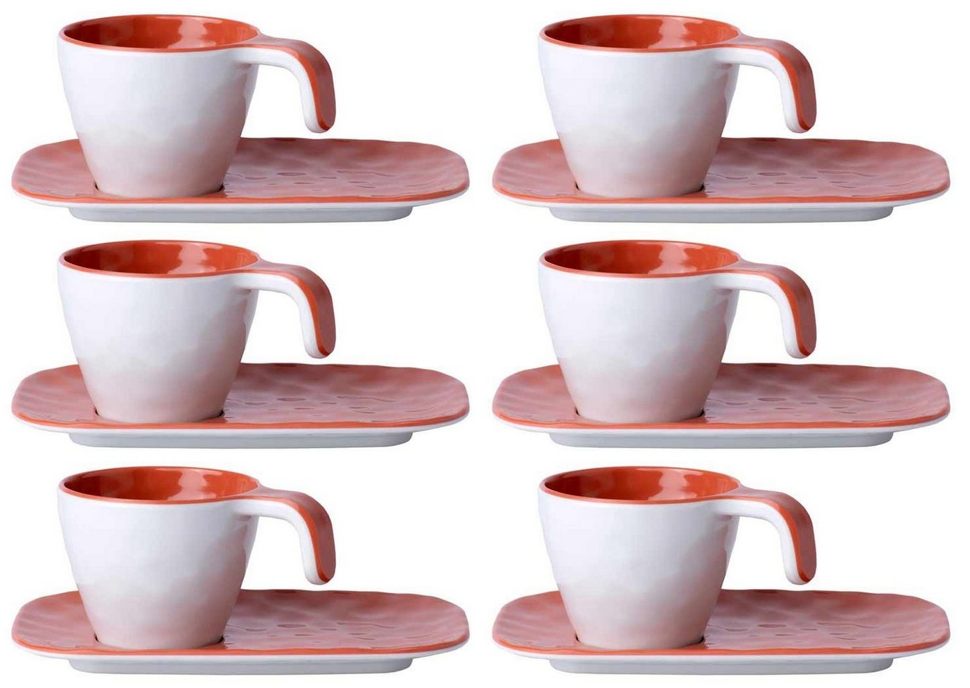 Marine Business Espressotasse Espressotasse mit Unterteller - Harmony Coral - Summer Edition 6er Set, Melamin Marine Business Espressotasse Espressotasse mit Unterteller - Harmony Coral - Summer Edition 6er Set, Melamin von Marine Business