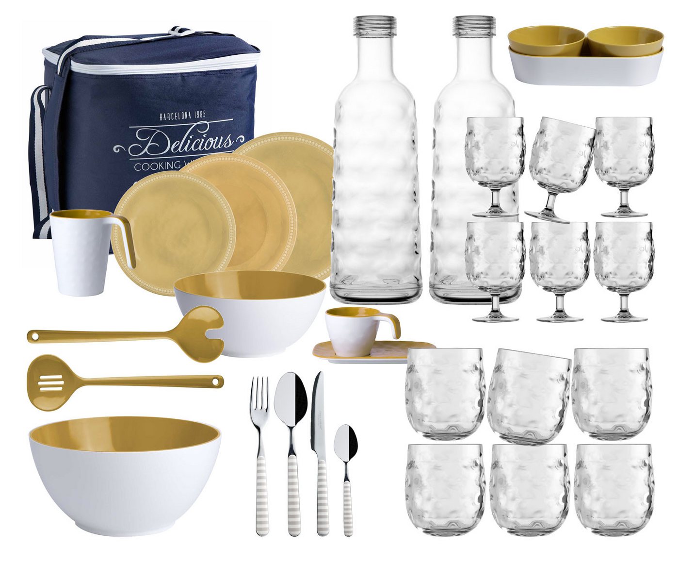 Marine Business Geschirr-Set Geschirr Set Harmony Sunset "Full Equip", 79 teilig, Melamin Marine Business Geschirr-Set Geschirr Set Harmony Sunset "Full Equip", 79 teilig, Melamin von Marine Business