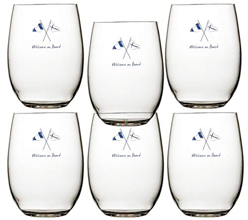 Marine Business Longdrinkglas Set 6 Stück, unzerbrechlich - Welcome On Board Marine Business Longdrinkglas Set 6 Stück, unzerbrechlich - Welcome On Board von Marine Business