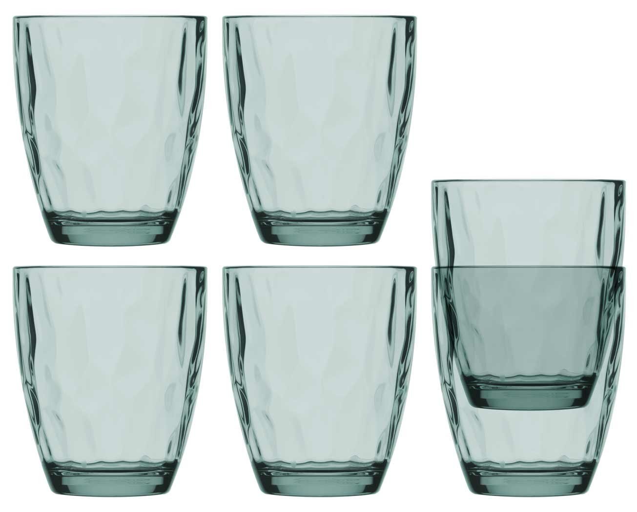 Marine Business Longdrinkglas Wasserglas Set 6 Stück, MS Kunststoff, Water Happy, MS-Kunststoff von Marine Business