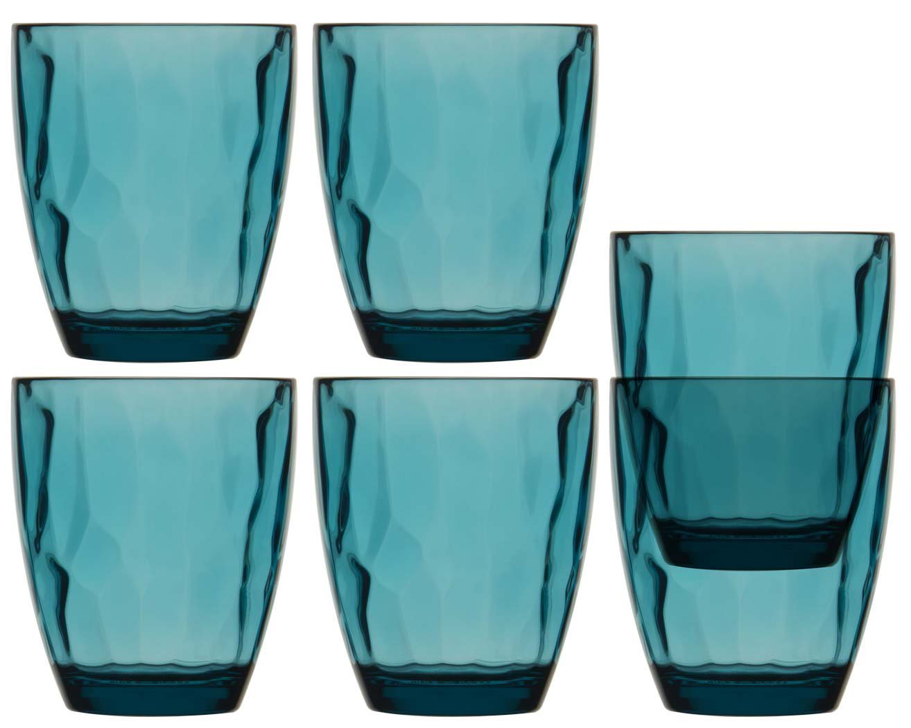 Marine Business Longdrinkglas Wasserglas Set 6 Stück, MS Kunststoff, Water Happy, MS-Kunststoff von Marine Business