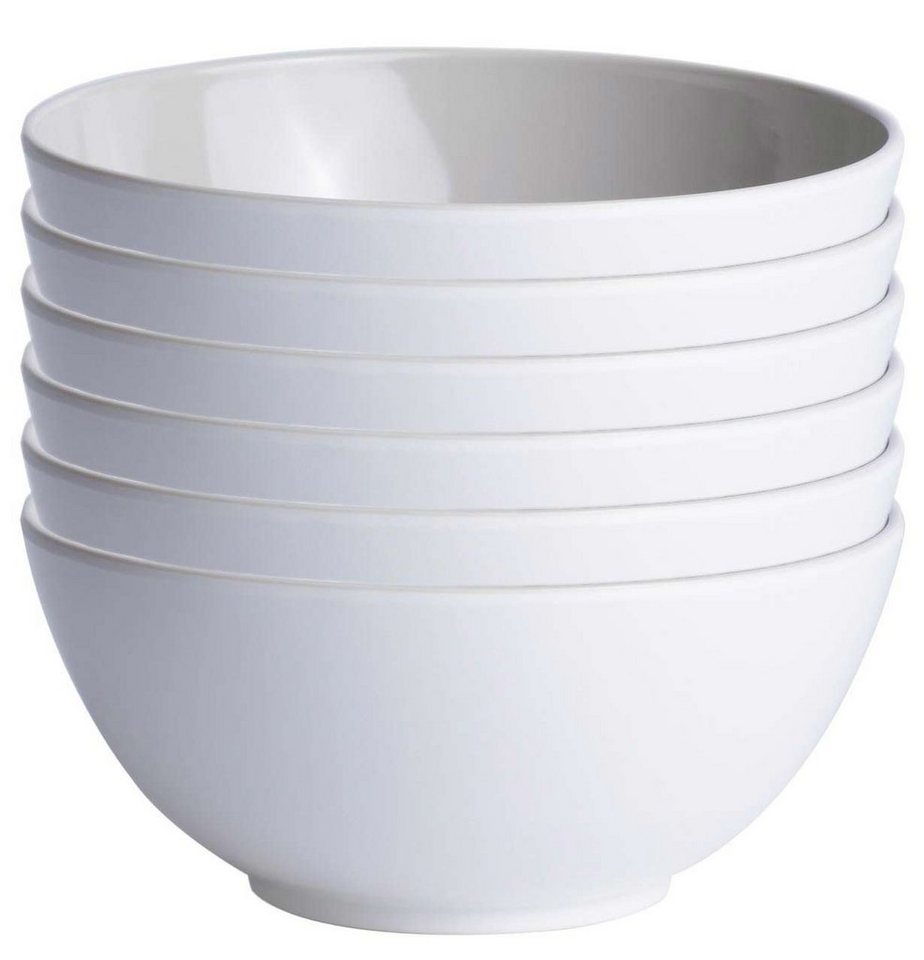 Marine Business Müslischale Salat Müsli Suppe Obst Schüssel klein, 15 cm, rund - Harmony Bone, Sum, Melamin, (6 Stück, 6-tlg) von Marine Business