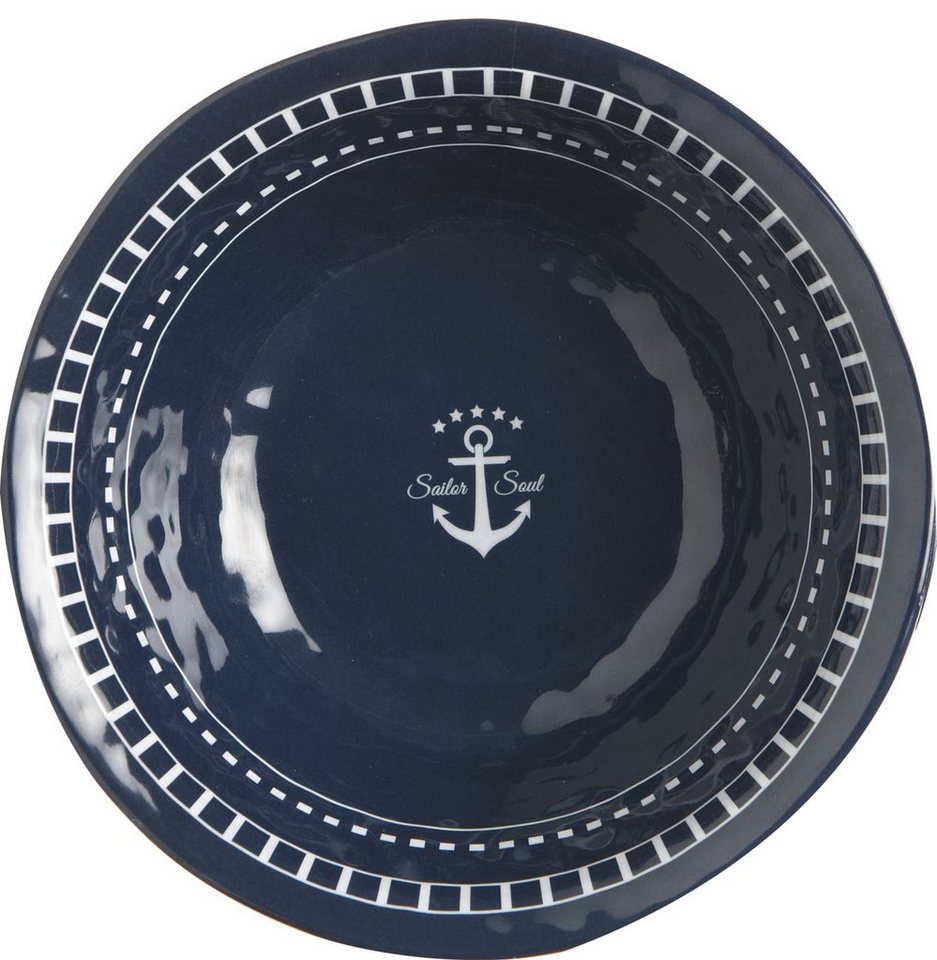 Marine Business Müslischale Salat Müsli Suppe Obst Schüssel klein, 15 cm, rund - Sailor Soull, Ein, Melamin, (1 Stück, 1-tlg) von Marine Business