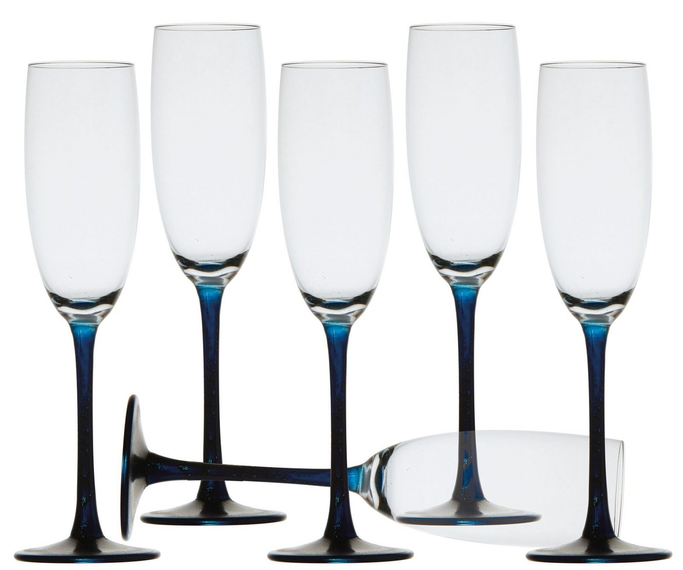 Marine Business Sektglas Sekt Champagner Glas Blau, Set 6 Stück, unzerbrechlich, Ecozen, Non-Sl, Ecozen von Marine Business