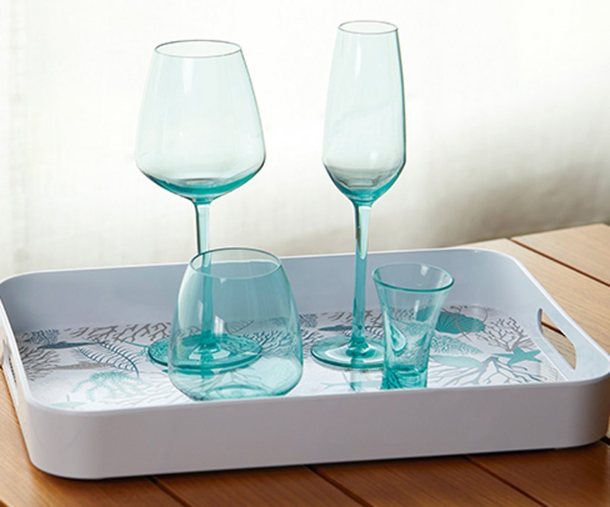 Marine Business Sektglas Sekt Champagner Glas Set 6 Stück, unzerbrechlich - Türkis, Tritan von Marine Business