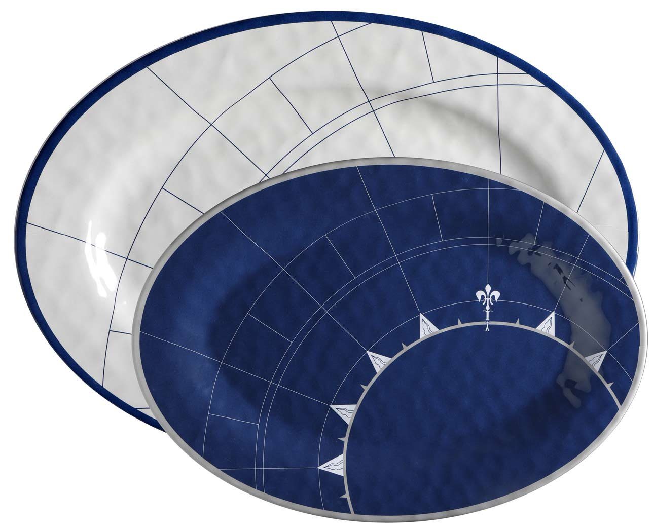 Marine Business Servierplatte Servierplatten 2 Stück oval Grau Blau - Pacific, Melamin Marine Business Servierplatte Servierplatten 2 Stück oval Grau Blau - Pacific, Melamin von Marine Business