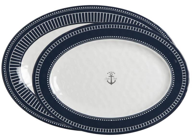 Marine Business Servierplatte Servierplatten 2 Stück oval - Sailor Soul, Melamin von Marine Business