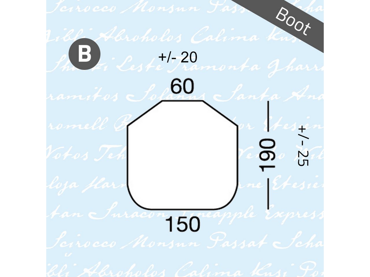 Marine Business Spannbettlaken Boot Spannbettlaken Typ B Beige, Inselbett Bug, Mischgewebe von Marine Business