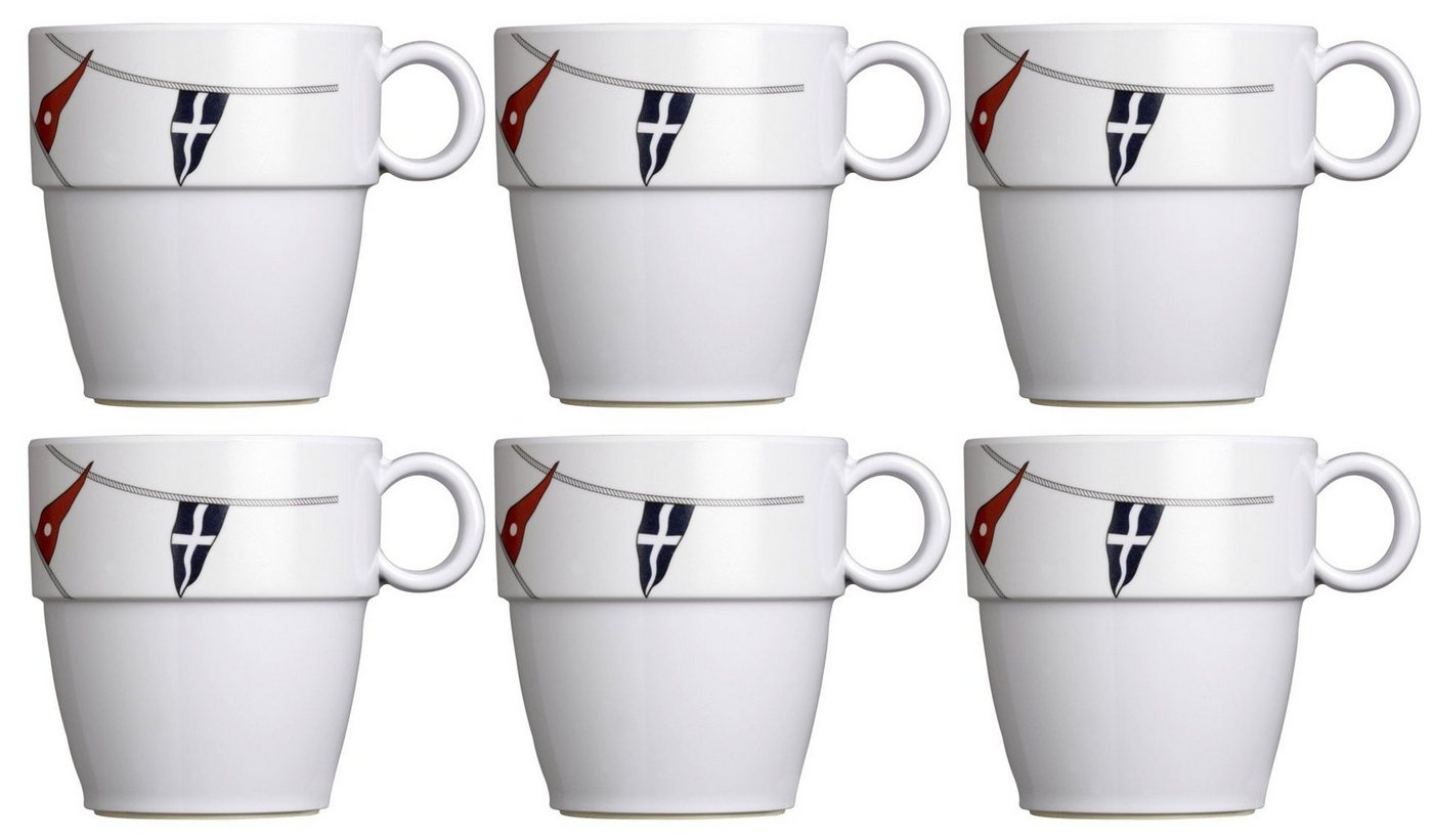 Marine Business Tasse Kaffeebecher / Mug / Kaffee-Pott - Regata, - 6er Set, Melamin von Marine Business