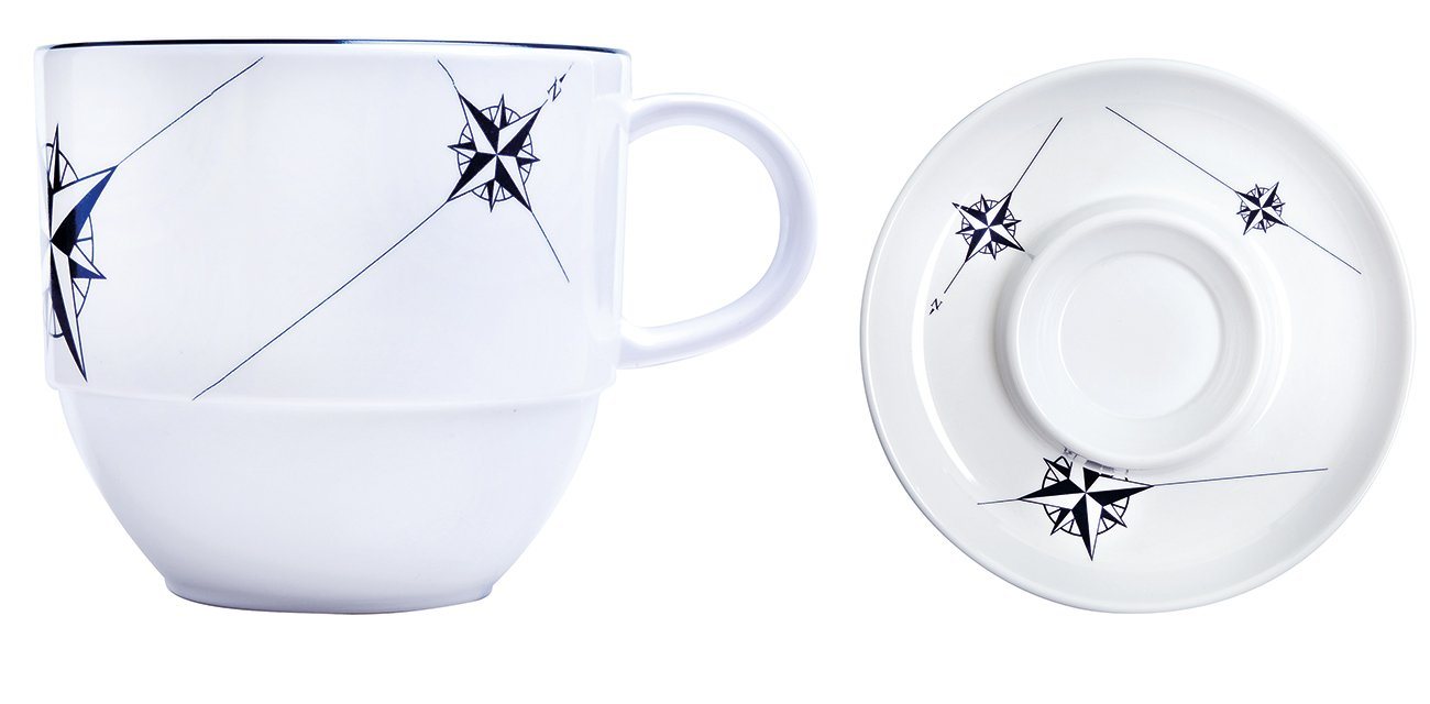 Marine Business Tasse Teetasse mit Unterteller - Northwind - einzeln von Marine Business