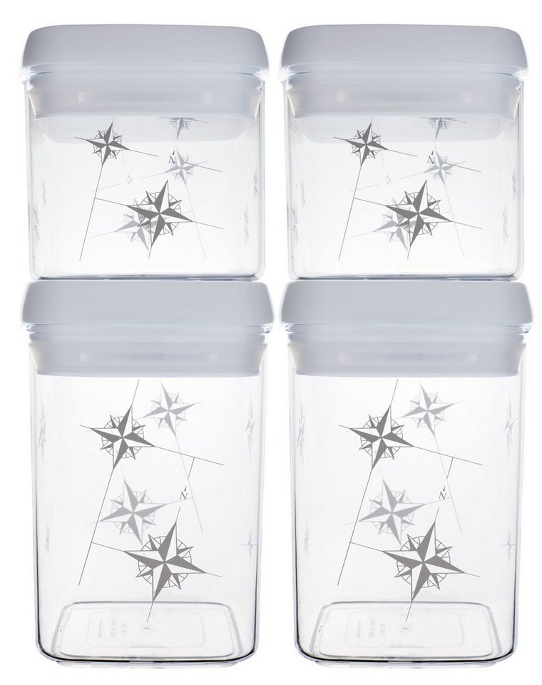 Marine Business Vorratsglas Vorratsbehälter Vorratsglas luftdicht verschlossen, Set 4 Stück, MS Ku, MS-Kunststoff Marine Business Vorratsglas Vorratsbehälter Vorratsglas luftdicht verschlossen, Set 4 Stück, MS Ku, MS-Kunststoff von Marine Business