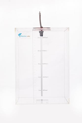 Marinefarbener, aus Acryl gefertigter Flüssigkeitsaufbewahrungseimer mit Dosierpumpe und automatischem Nachfüllsystem (10 l/2,6 g) von Marine Color