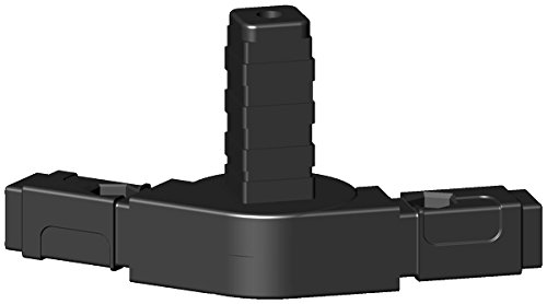Winkel Gelenkverbinder mit Abgang 0-190° für 20x20x1,5mm Aluminiumprofil - Kunststoff schwarz von MarineSystems