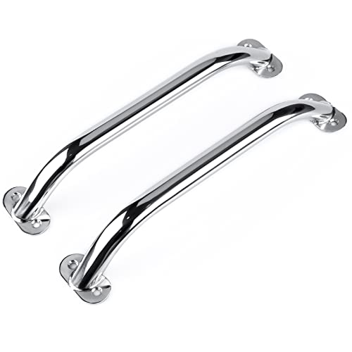 Marinebaby 30,5 cm ovaler Handlauf, polierter Haltegriff, Edelstahl-Handlauf für Marine Yacht / Wohnmobil (2 Stück) von Marinebaby
