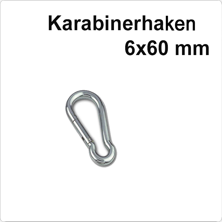 Edelstahl Karabinerhaken - 6x60mm von Marinetech