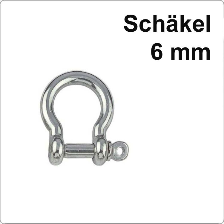 Edelstahl Schäkel 6mm von Marinetech