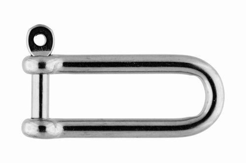 Edelstahl Schäkel lange Form mit unverlierbarem Bolzen ¨ 6 mm, A4 AISI 316 von Yacht Steel