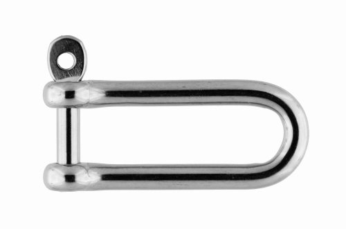 Edelstahl Schäkel lange Form mit unverlierbarem Bolzen ø 5 mm, A4 AISI 316 von Yacht Steel