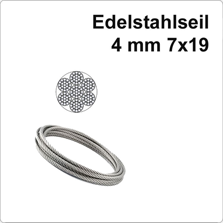 Edelstahlseil Durchmesser 4mm von Marinetech