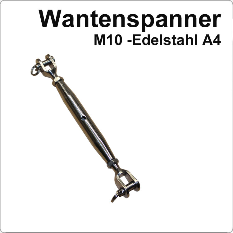 Edelstahl Wantenspanner M10 Länge 176-280mm von Marinetech