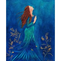 Shadowwork - Seelenbild Zur Schattenarbeit- Spirituelle Kunst Auf Leinwand- Soulart Print For Inner Healing von MarionOhmer