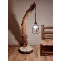 Wohnzimmer-stehlampe Aus Treibholz von MarionsHolzdeko