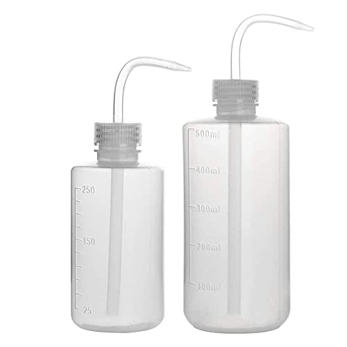 2 Stück Pflanzen Wasser Blume des Frischen Flasche Transpartent Spritzflasche Waschen Squeeze Flasche Waschflasche Kunststoff Quetschflaschen Squeeze Bottle Sprühflasche für Pflanzen 250ml/500ml von Smilbaley