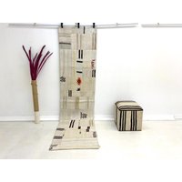 Handgefertigter Teppichläufer Aus Jute Vintage Hanf Teppich | 281 X 70 cm von MarjinalRug