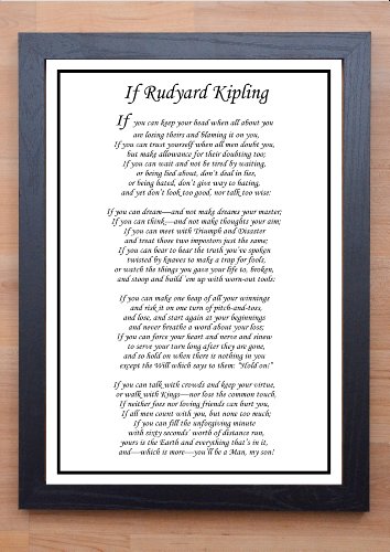 Gerahmter Kunstdruck, Motiv englischsprachiges Zitat von Rudyard Kipling Gerahmter Kunstdruck, Motiv englischsprachiges Zitat von Rudyard Kipling von Mark Mountford