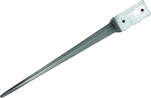 Einschlagbodenhülse 45 x 45 mm Länge 600 mm Pfostenträger Feuerverzinkt Einschlaghülse für Vierkantholzpfosten Bodenhülse Anker Stahl Bodenanker von Mark