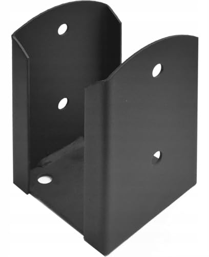Mark Aufschraubhülse Anthrazit Pfostenträger Pfostenschuh Bodenplatte Hülse für Pfosten verzink (PSPW120AN - 121x150x2,5 mm) von Mark