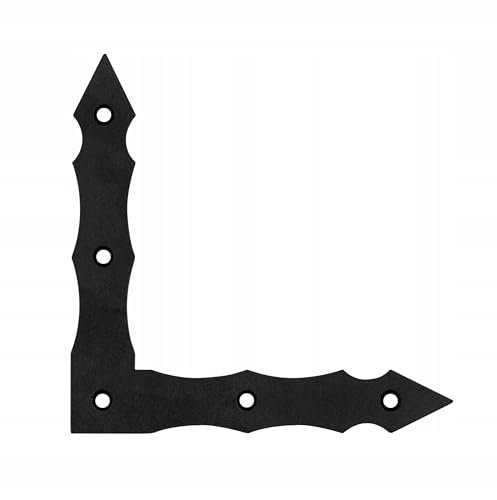 SNO2 Fensterwinkel 150x150x25x2.5 mm - 2 St. Bauwinkel Flachwinkel Eckwinkel Winkel Zierwinkel Pulverbeschichtung Schwarz Holzverbinder Verbinder Möbelwinkel dekorativ von Mark