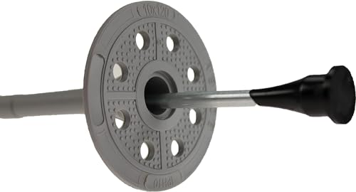 Mark Tellerdübel Dämmstoffdübel Ø 10 mm Tellerdübel mit Metalldorn Wärmedämmung (10 x 180-200 St.) von Mark