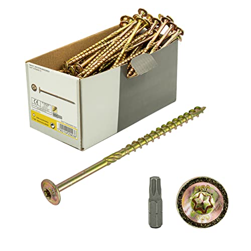 Tellerkopfschrauben mit BIT 8 x 200-50 St. Holzbauschrauben alle Größen Tellerkopf Torx Schrauben von Mark