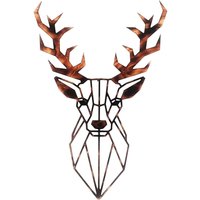 Hirsch Hirschgeweih Hirschkopf Wanddeko 3D Wallart Wandtattoo Holz Wand Deko Deerhead Deer Head Herbstdeko Herbst Reh Elch von MarkDesignShop
