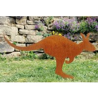 Känguru Edelrost Gartendeko Rost Deko Optik von MarkDesignShop