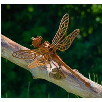 Libelle 3D Edelrost Garten Deko Rost Optik Dragonfly Frühling Sommer von MarkDesignShop