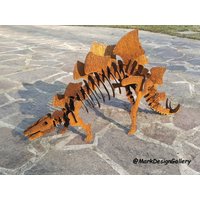 stegosaurus Edelrost Gartendeko Deko Rost Optik Dino Dinosaurier Jurassic von MarkDesignShop
