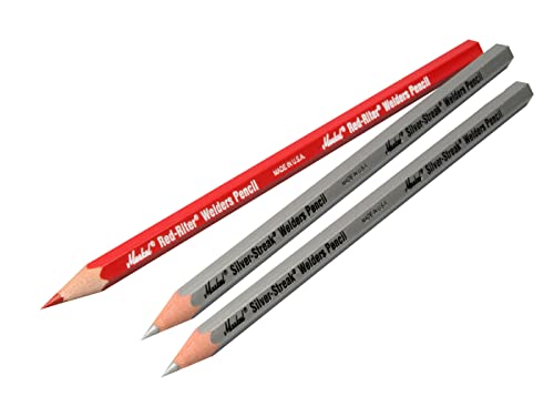 Markal 96105 Rot-Riter/Silberstreifen-Schweißstift, 1 Rot-Riter und 2 Silberstreifen-Bleistifte von Markal