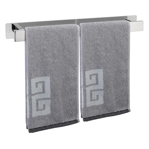 Badezimmer Handtuchstange Handtuchstange Selbstklebend oder Schraubmontage Edelstahl Wandmontierter Handtuchhalter Wasserdicht und Rostfrei Geeignet für Badezimmer RV Küche (40 cm, Chrom) von Markcco