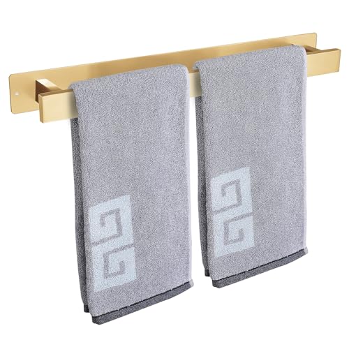 Badezimmer Handtuchstange Handtuchstange Selbstklebend oder Schraubmontage Edelstahl Wandmontierter Handtuchhalter Wasserdicht und Rostfrei Geeignet für Badezimmer RV Küche (50 cm, Gold) von Markcco
