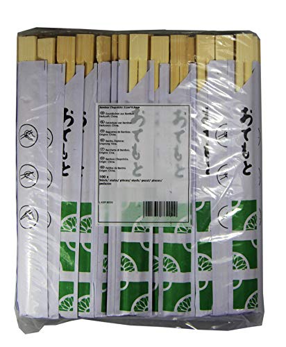 yoaxia ® - [ 100 Paar ] Einmal Essstäbchen aus Bambus 21cm / einzeln verpackt/Green von Yoaxia