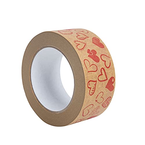 Marke Papierklebeband Valentinstag Herz 50mm/50m Klebeband Paketband Packband (2 Rollos) von Marke