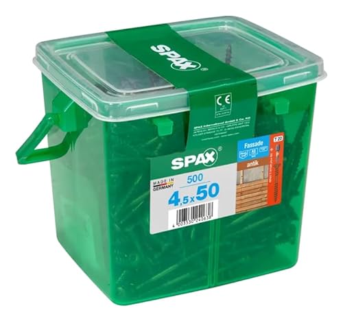 Spax Fassadenschraube Edelstahl A2 Antik, 4,5 x 50 mm, 500 Stk. Henkelbox von Marke