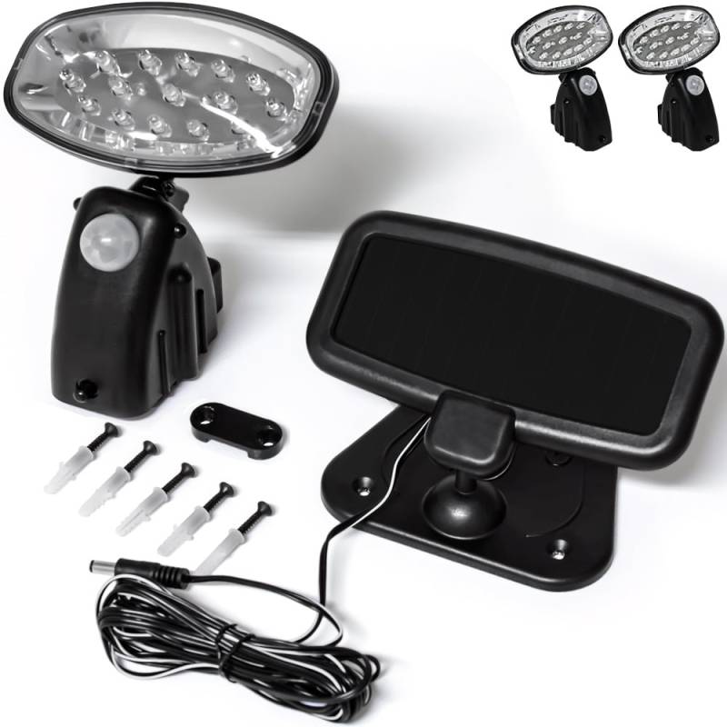 LED Solar-Wandlampe 2er-Set Bewegungsmelder von monzana®