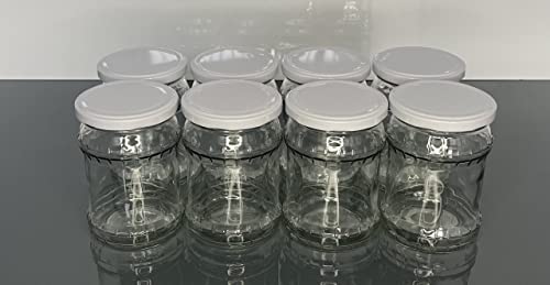 Einweckgläser 540 ml mit Deckel Weiß Einmachglas Weck Einmachgläser Vorratsgläser (24 Stk.) von Markenloos